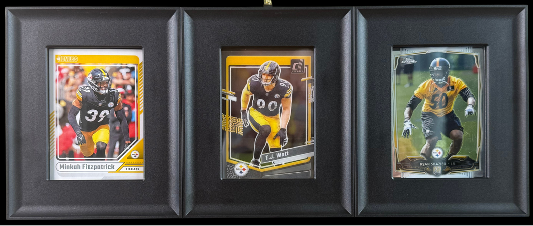 Minkah Fitzpatrick, TJ Watt Clearly Donruss, Ryan Shazier Topps Chrome RC